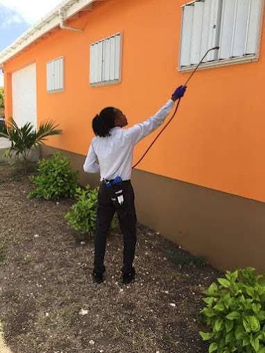 Terminix Antigua technician in the field